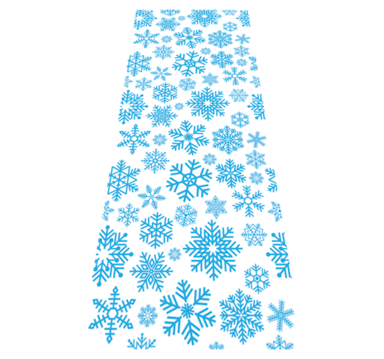 Alfombra vinílica navidad copos de nieve azules - TenVinilo