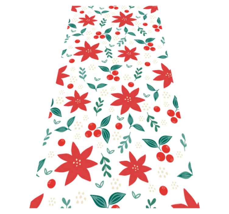 Alfombra vinílica navidad flores de navidad - TenVinilo