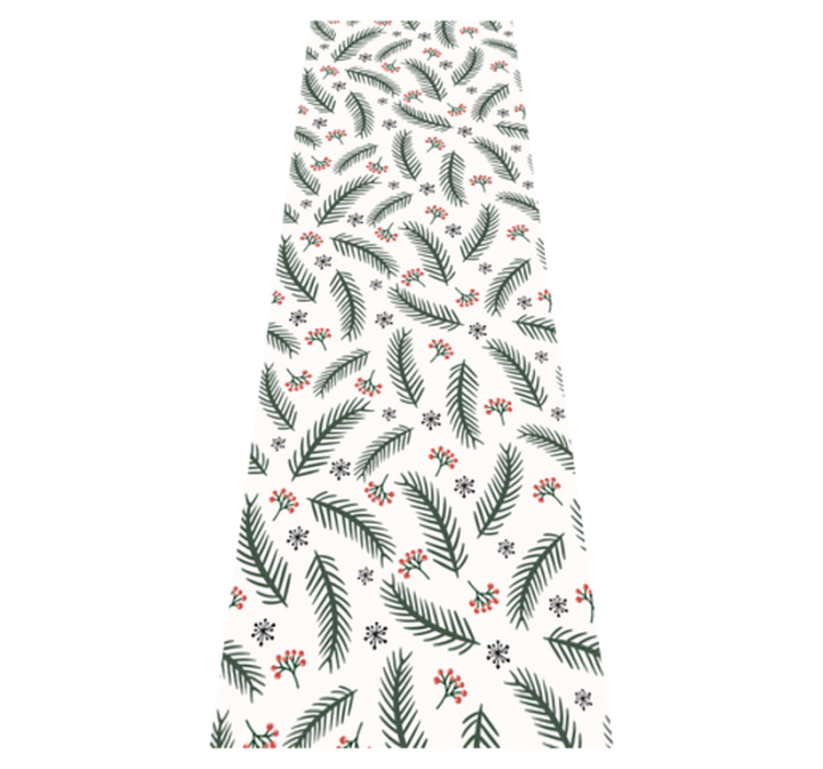 Alfombra vinílica navidad diseño ramas de pino - TenVinilo
