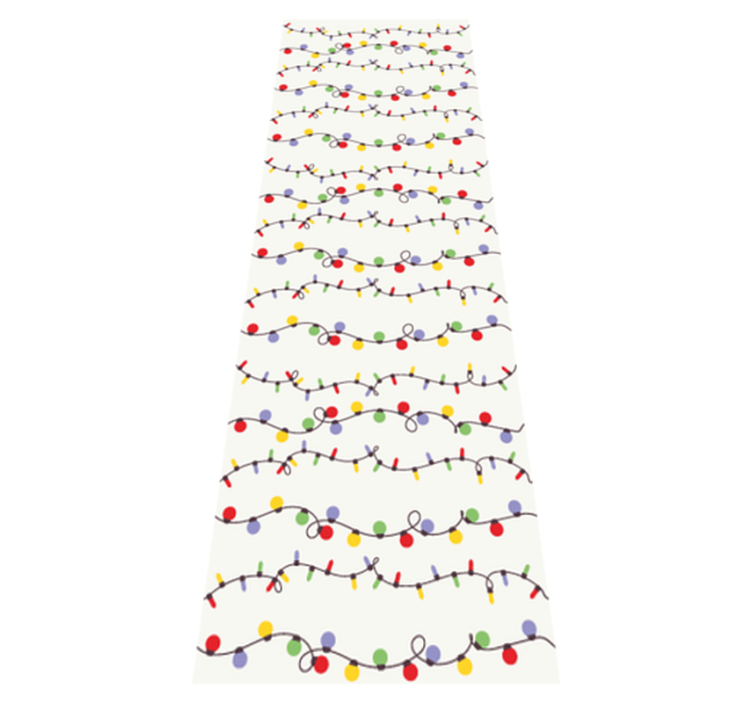 Alfombra vinílica navidad luces navideñas coloridas - TenVinilo