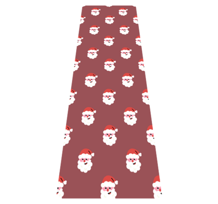 Alfombra vinílica navidad patrón rojo de santa claus - TenVinilo