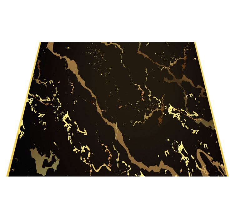 Alfombra vinílica dormitorio textura mármol negro oro - TenVinilo