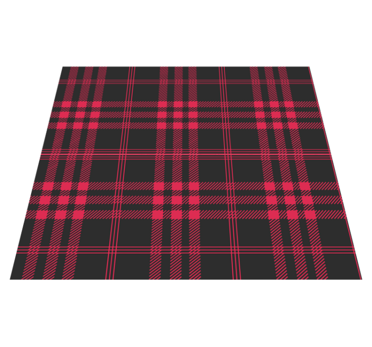 Alfombra vinílica dormitorio estampado de tartan navideño - TenVinilo