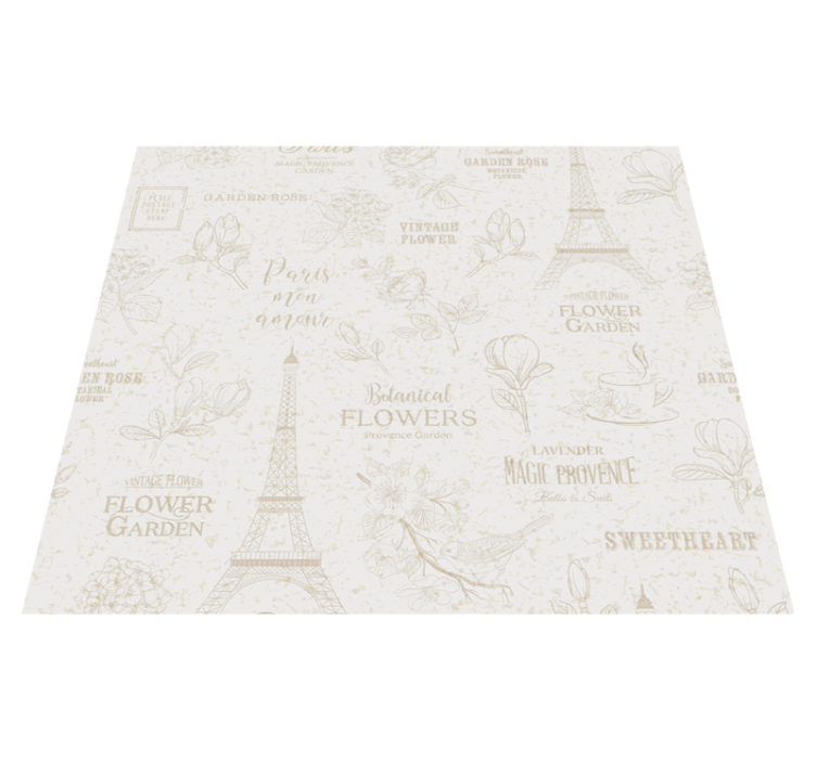 Alfombra vinílica dormitorio estilo parís - TenVinilo