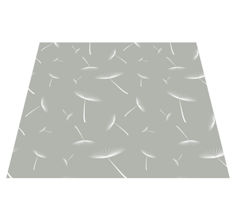 Alfombra vinílica dormitorio flores gris claro - TenVinilo