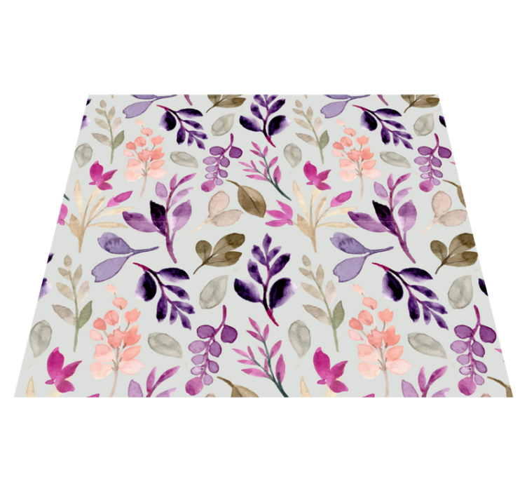 Alfombra vinílica dormitorio floral color suave - TenVinilo