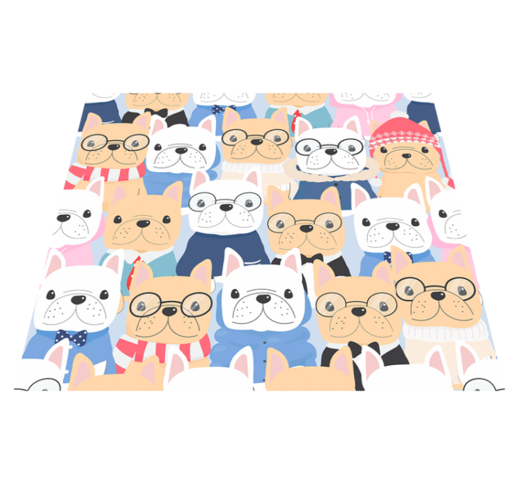 Alfombra vinílica dormitorio cachorros adorables - TenVinilo