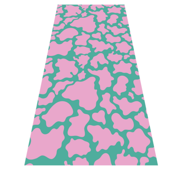 Alfombra vinílica dormitorio estampado de vaca colorido - TenVinilo