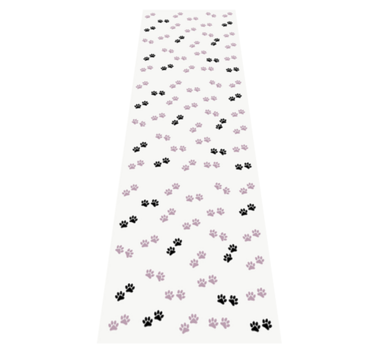 Alfombra vinílica dormitorio huellas de gato - TenVinilo