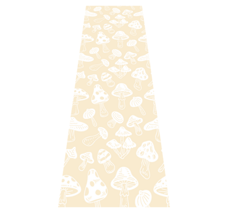 Alfombra vinílica dormitorio diseños de setas beige - TenVinilo