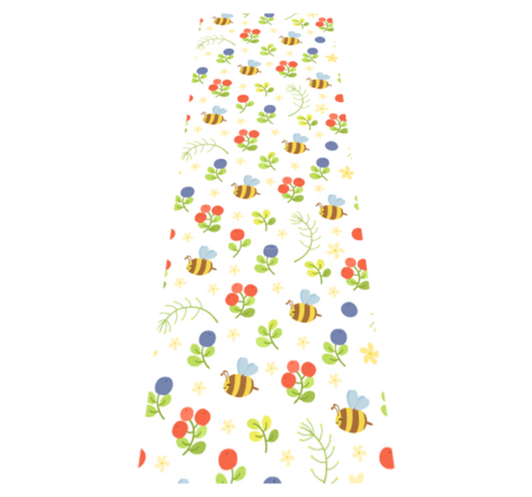 Alfombra vinílica dormitorio diseño tierno de abejitas - TenVinilo