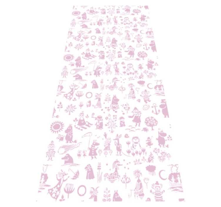 Alfombra vinílica dormitorio rosa moomi - TenVinilo