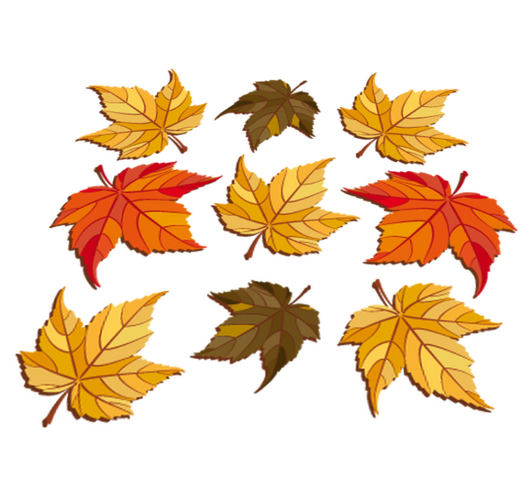 Alfombra vinílica naturaleza hojas de otoño - TenVinilo