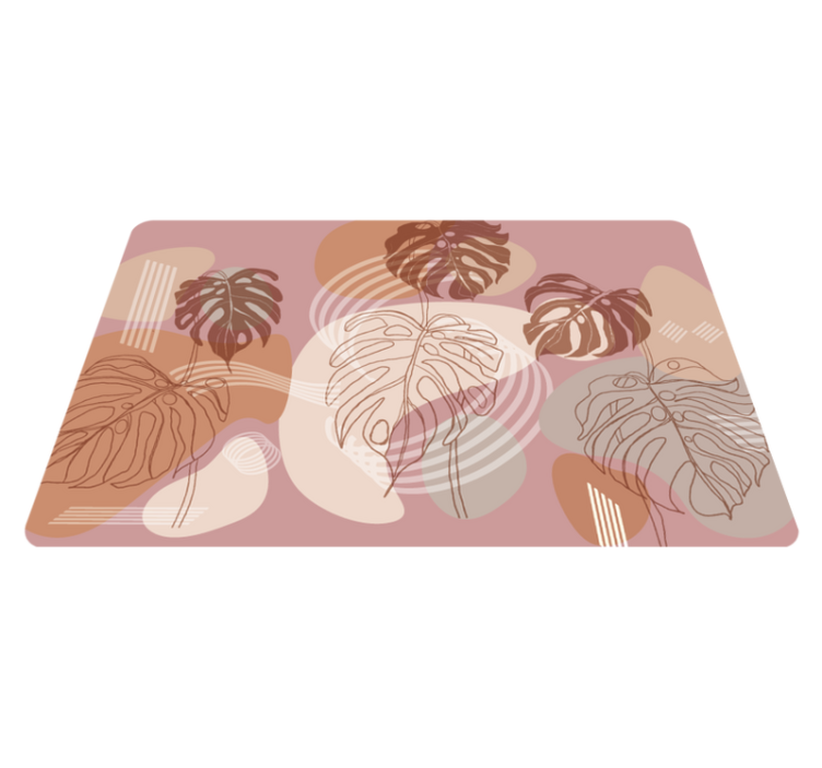 Alfombra vinílica naturaleza dibujo de hojas continuo - TenVinilo