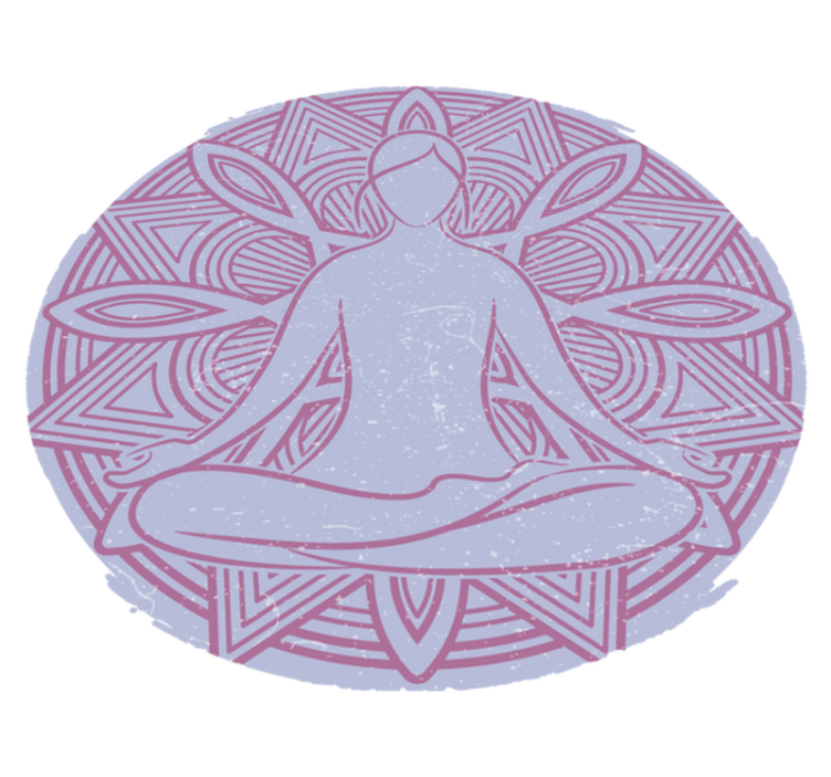 Alfombra vinílica naturaleza figura mandala meditativa - TenVinilo
