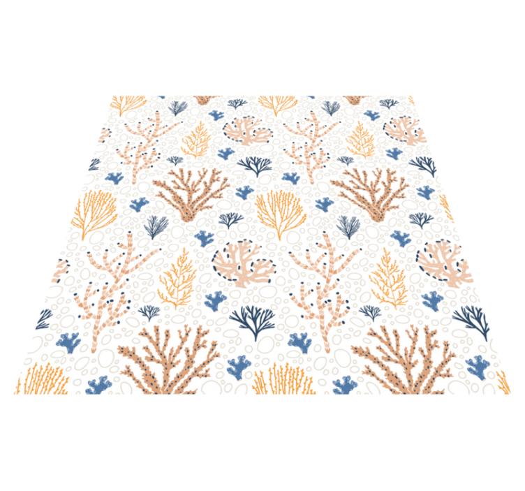 Alfombra vinílica naturaleza diseño coral elegante - TenVinilo