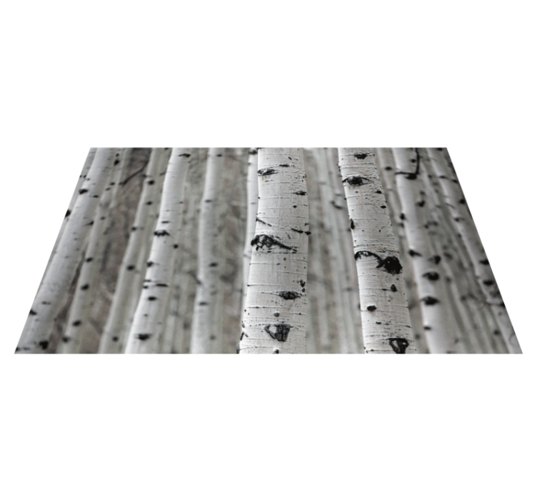 Alfombra vinílica naturaleza bosque de abedules - TenVinilo