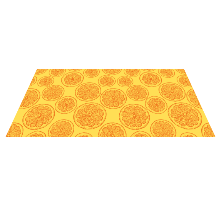Alfombra vinílica naturaleza motivo de rodajas de cítricos - TenVinilo