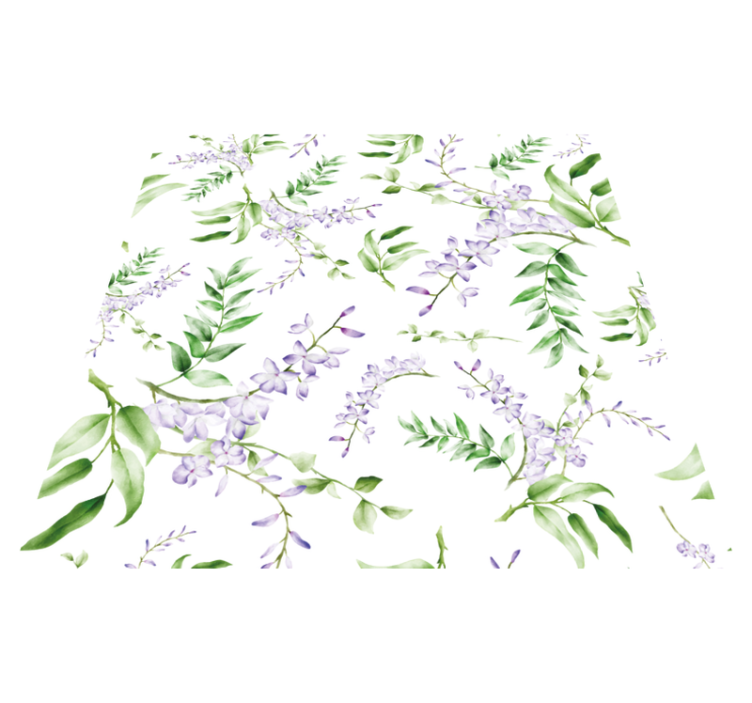 Alfombra vinílica flores motivo lavanda para ventana - TenVinilo