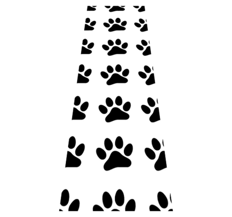 Alfombra vinílica dormitorio huellas de perro blancas - TenVinilo