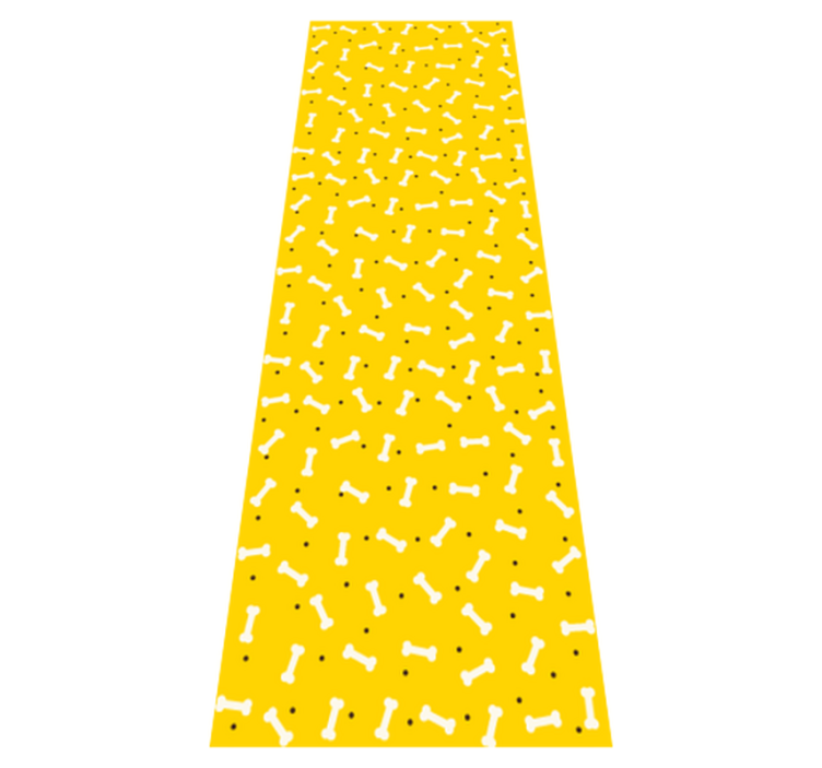 Alfombra vinílica dormitorio hueso de perro amarillo - TenVinilo