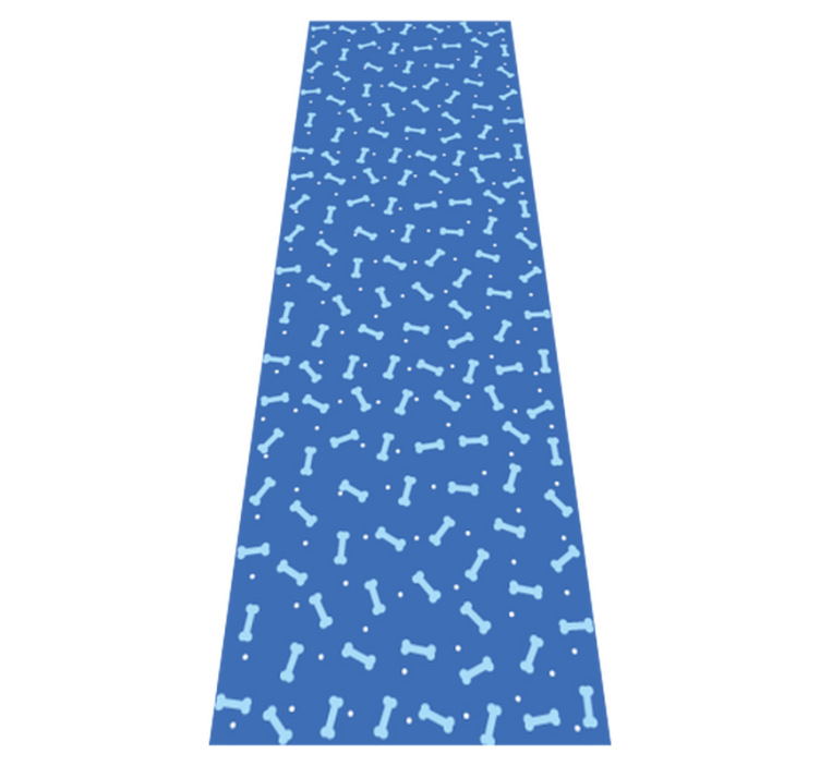 Alfombra vinílica dormitorio fondo azul huesos - TenVinilo