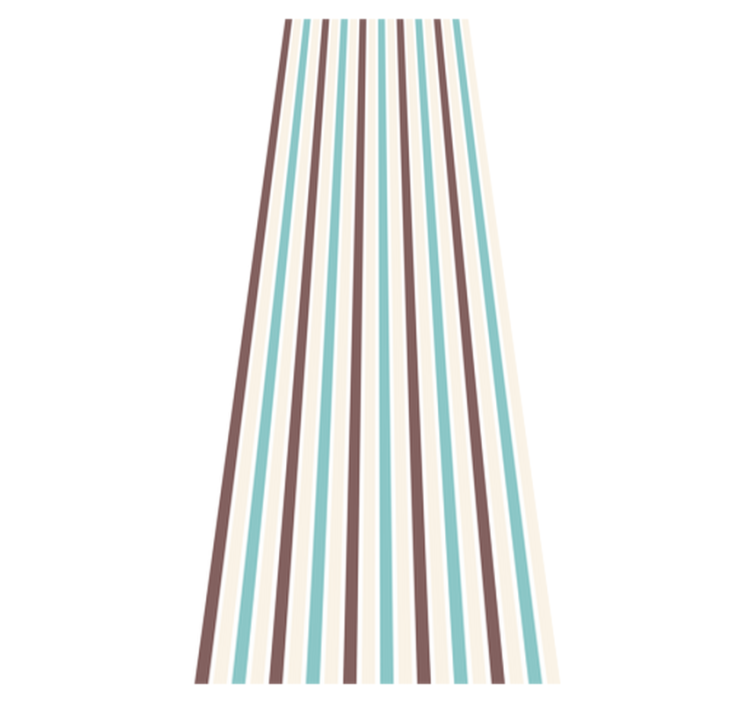 Alfombra vinílica dormitorio patrón retro azul y blanco - TenVinilo