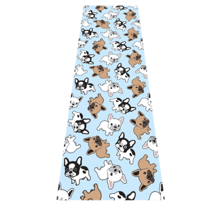 Alfombra vinílica dormitorio diseño bulldog francés - TenVinilo