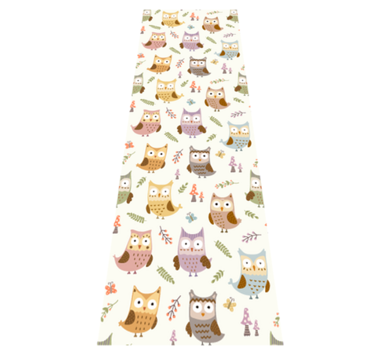 Alfombra vinílica dormitorio búhos adorables profesionales - TenVinilo