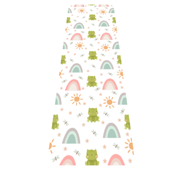Alfombra vinílica dormitorio diseño de rana tropical - TenVinilo