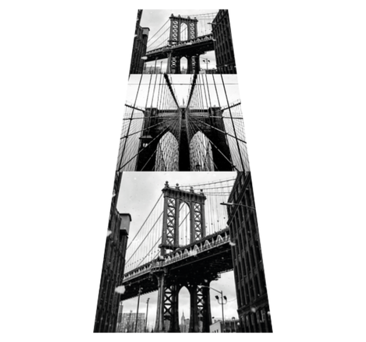 Alfombra vinílica dormitorio collage puente de brooklyn - TenVinilo