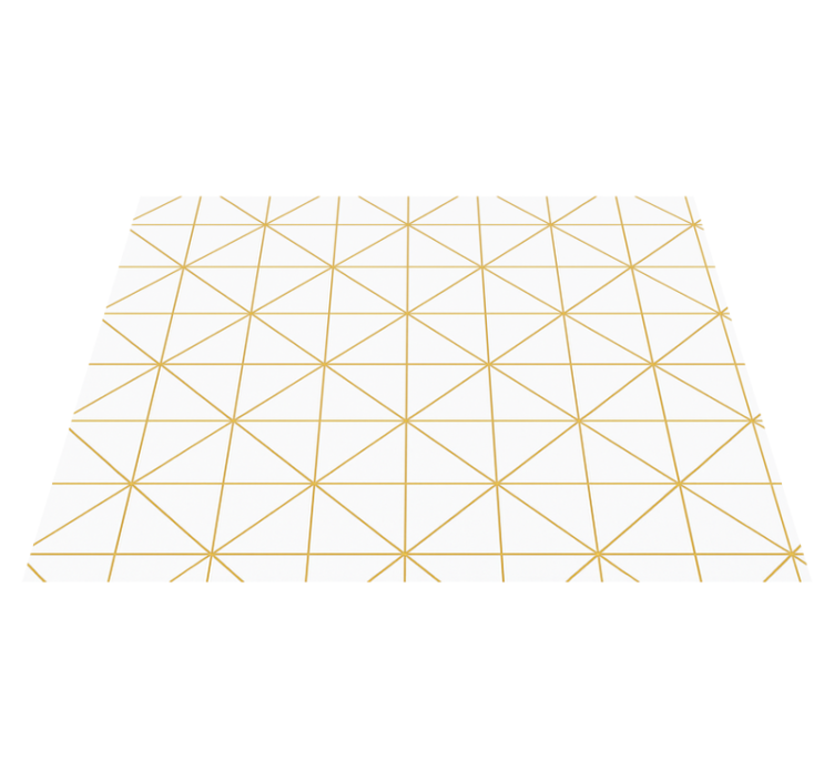 Alfombra vinílica dormitorio geométrico dorado - TenVinilo