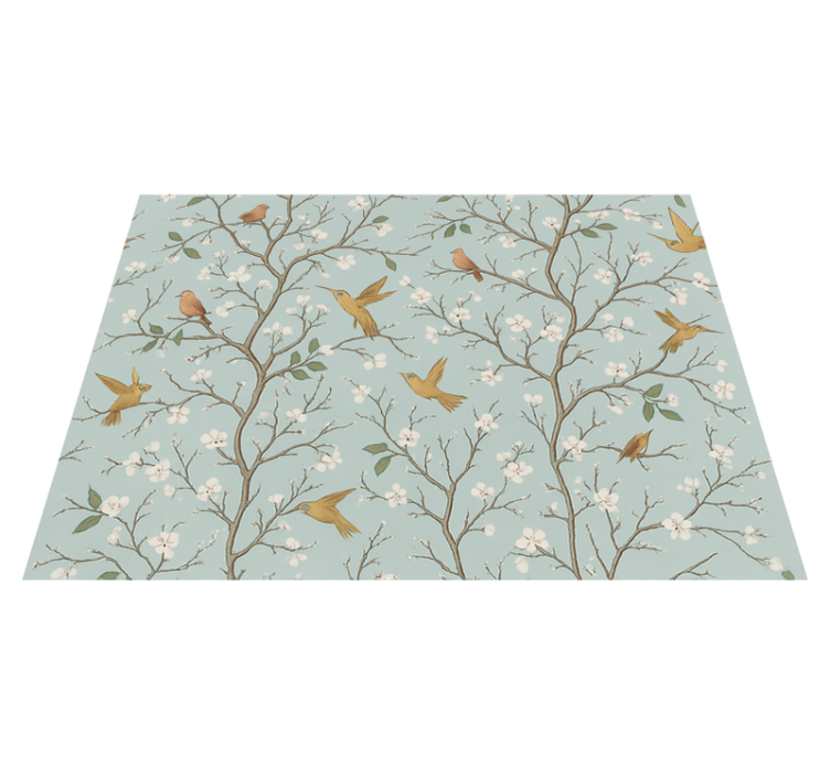 Alfombra vinílica dormitorio primavera elegante - TenVinilo