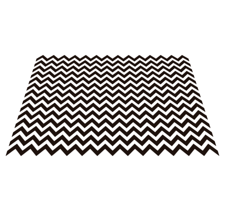 Alfombra vinílica geométrica rayas zigzag - TenVinilo