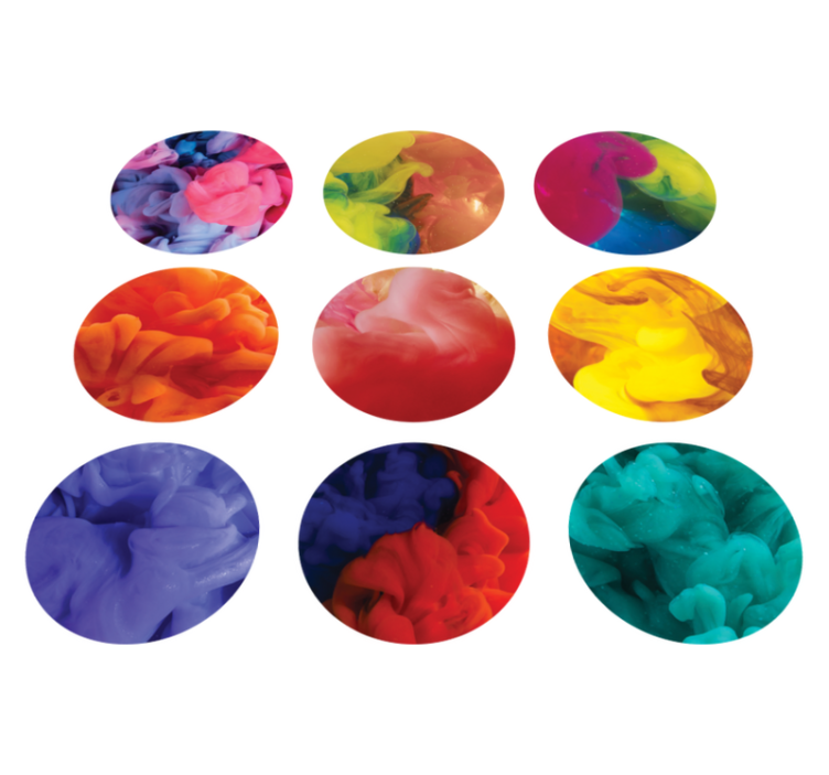 Alfombra vinílica geométrica set de pegatinas coloridas - TenVinilo