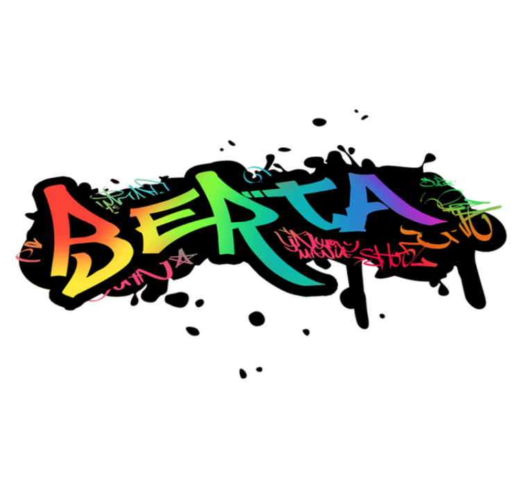Alfombra vinílica infantil grafiti personalizable - TenVinilo