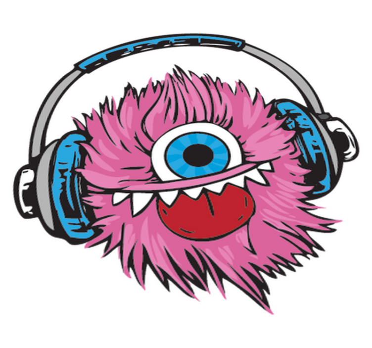 Alfombra vinílica infantil monstruo peludo rosa - TenVinilo