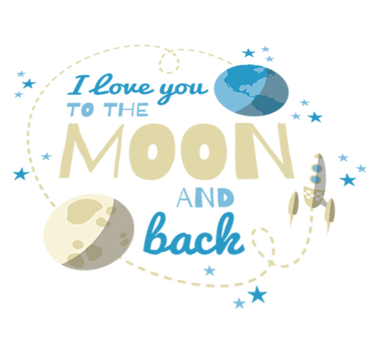 Alfombra vinílica infantil te quiero hasta la luna - TenVinilo