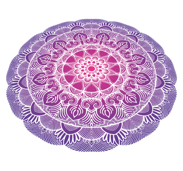 Alfombra vinílica dormitorio mandala flor de vida púrpura - TenVinilo