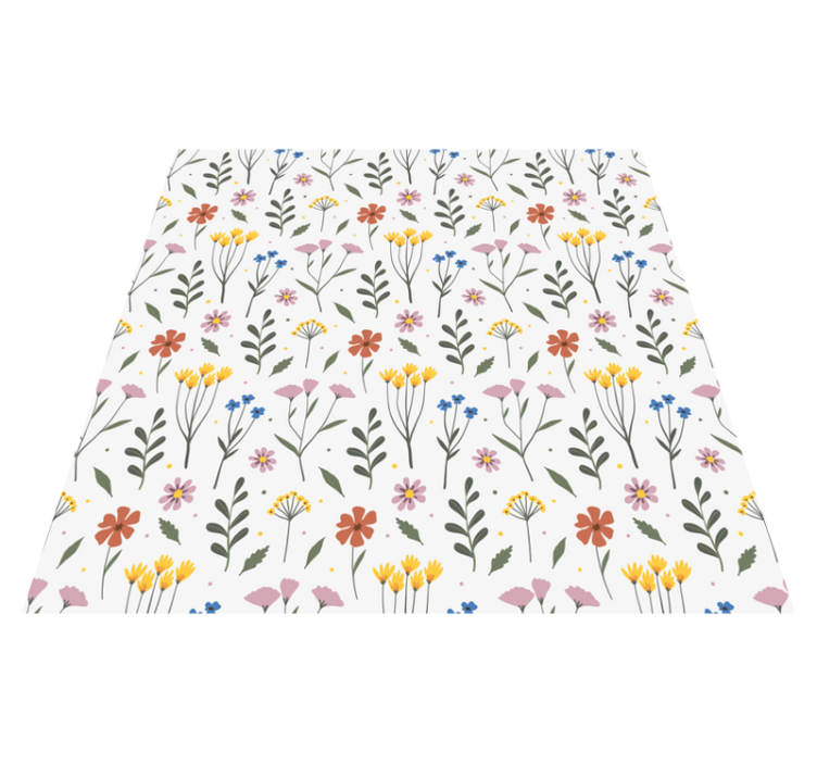 Alfombra vinílica dormitorio flores multicolor jardín - TenVinilo