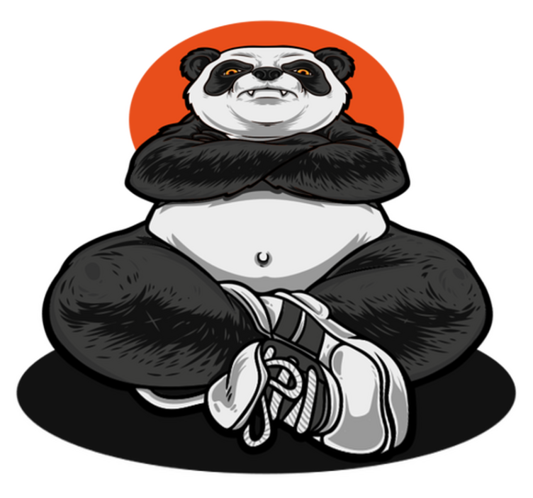 Alfombra vinílica infantil panda rebelde - TenVinilo