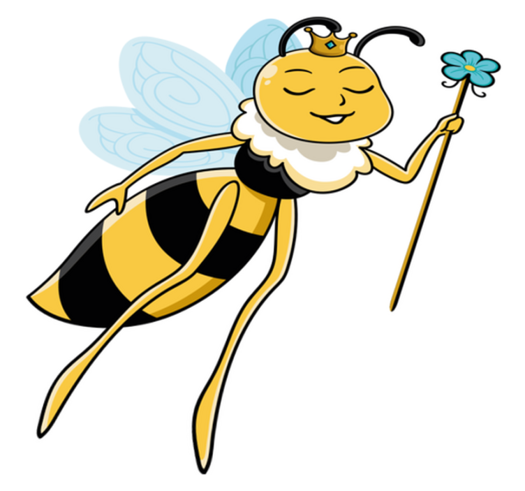 Alfombra vinílica infantil diseño de hada y abeja - TenVinilo