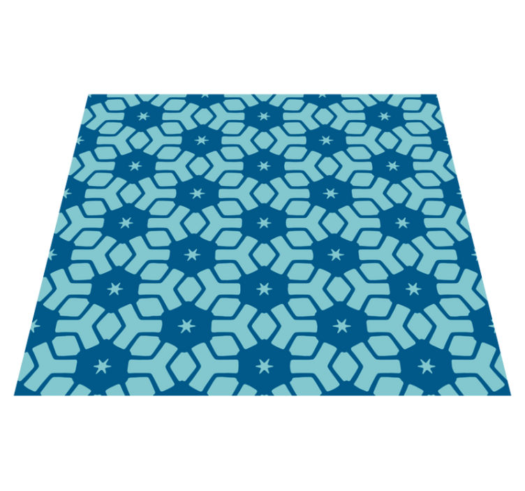 Alfombra vinílica baño azulejos azules - TenVinilo