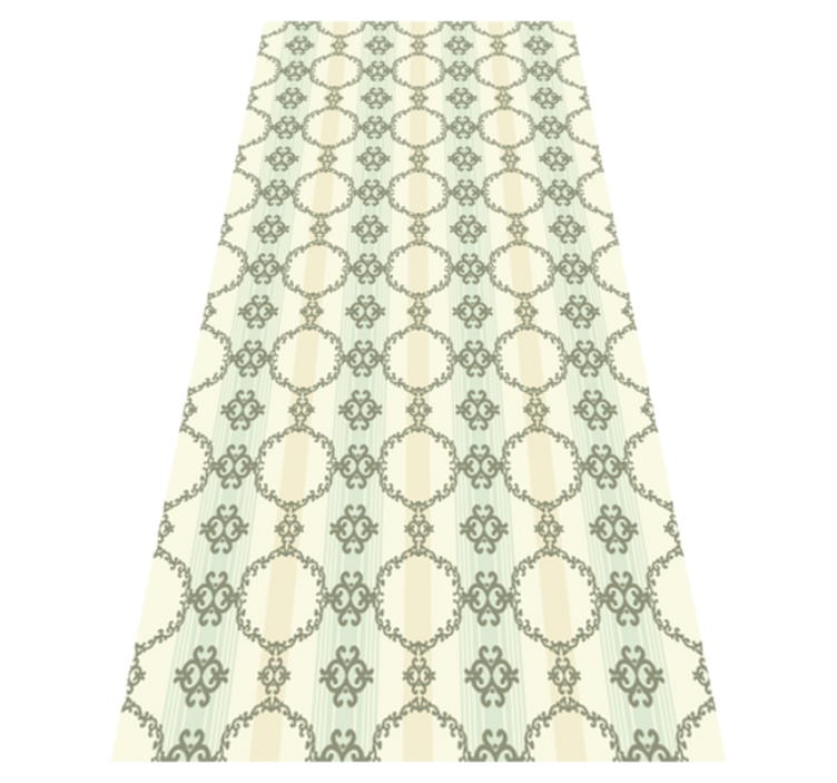 Alfombra vinílica baño patrón floral francés vintage - TenVinilo