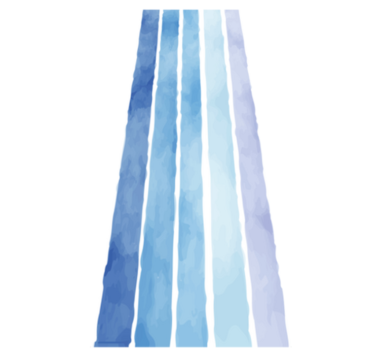 Alfombra vinílica baño diseño líneas acuareladas azules - TenVinilo