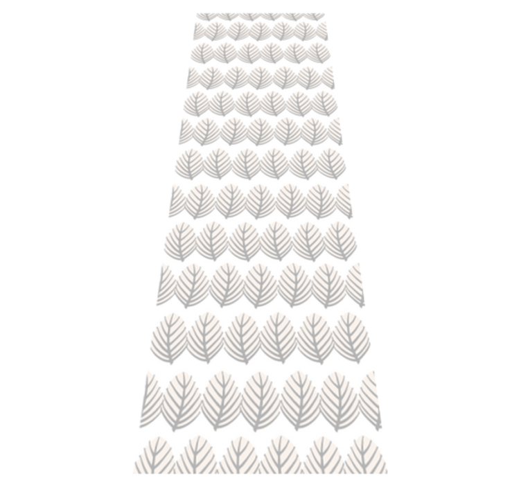 Alfombra vinílica baño patrón de hojas grises - TenVinilo