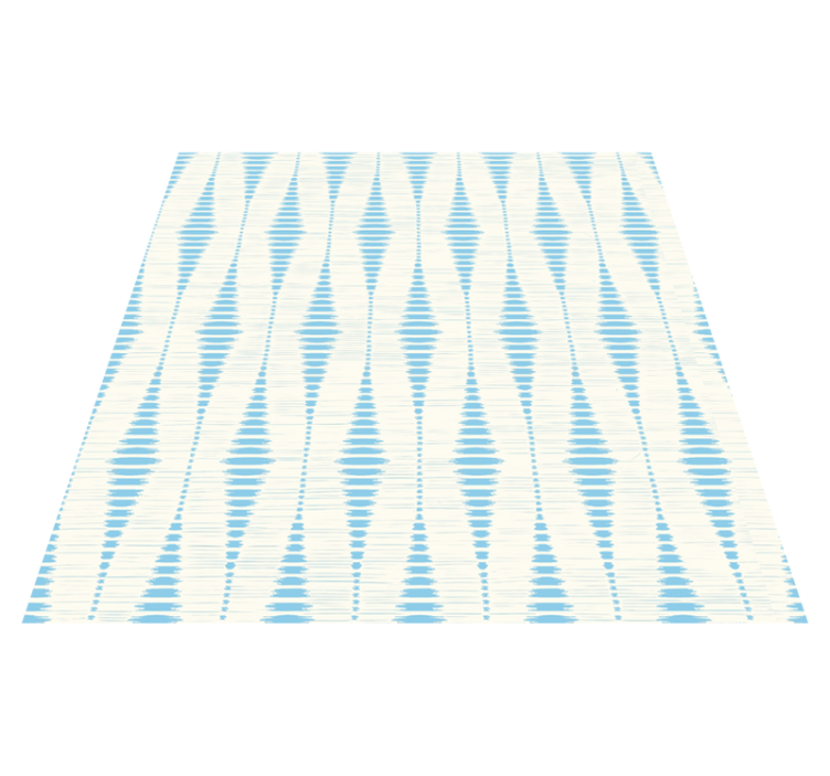Alfombra vinílica geométrica azul claro ikat - TenVinilo