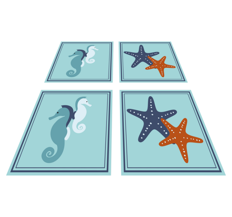 Alfombra vinílica baño estilo marino - TenVinilo