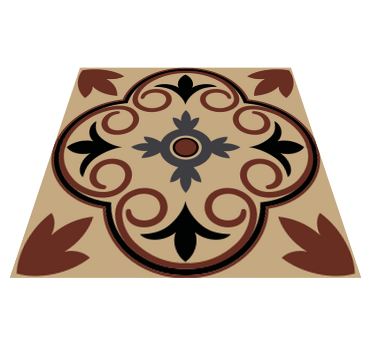 Alfombra vinílica baño diseño hidráulico vintage - TenVinilo