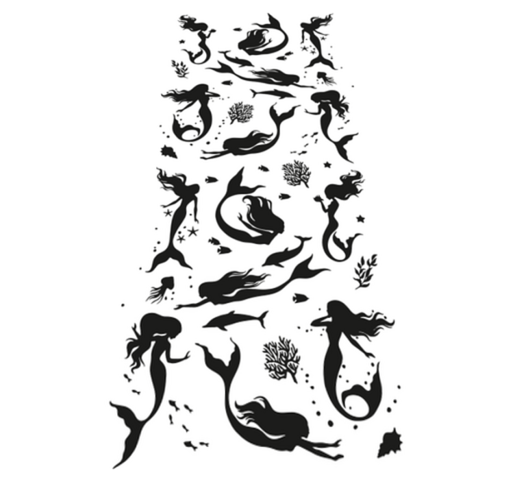 Alfombra vinílica baño vinilo para ducha sirenas - TenVinilo